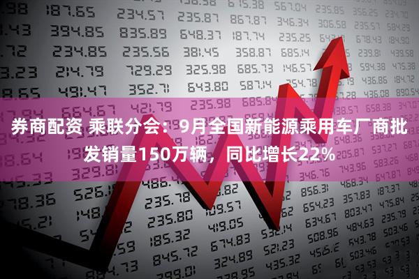 券商配资 乘联分会：9月全国新能源乘用车厂商批发销量150万辆，同比增长22%